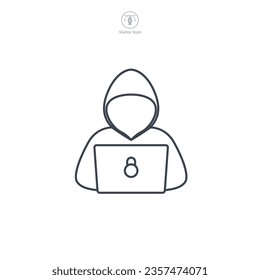 Hacker icon symbol vector illustration isolated on white background