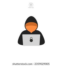 Hacker icon symbol vector illustration isolated on white background