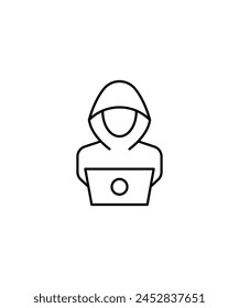 Hacker-Symbol, Vektorgrafik Best Line-Symbol.