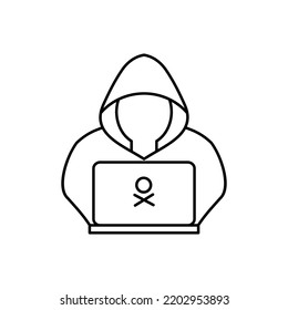 Hacker icon vector design templates on white background