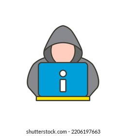 Hacker icon vector design templates on white background