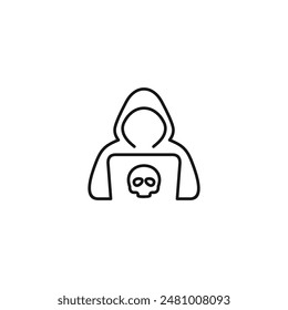 Vector de iconos de hacker. VECTOR EPS 10 editable