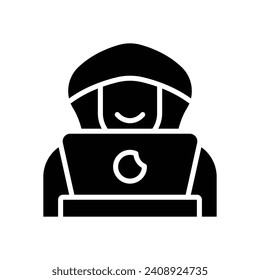 Hackersymbol. Vektorsymbol für Ihre Website, Ihr Handy, Ihre Präsentation und Ihr Logo-Design.