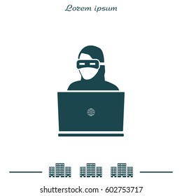 Hacker Icon. vector illustration
