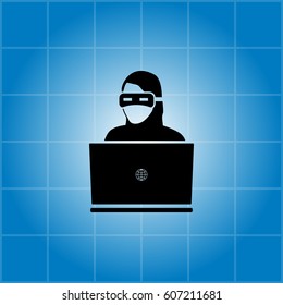 Hacker Icon. vector illustration