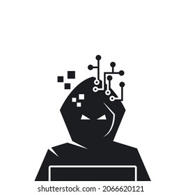 hacker icon vector illustration concept design template web