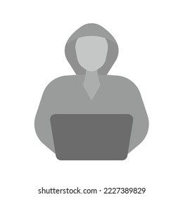 Hacker icon vector image. Can also be used for Cyber Security. Suitable for mobile apps, web apps and print media.