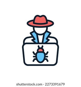 Hacker icon in vector. Logotype