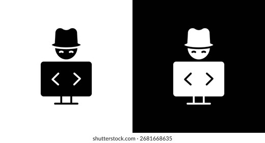 Hacker icono Vector Silueta para colección gráfica y de Diseño web