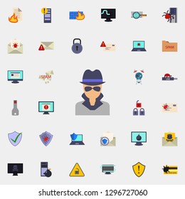 hacker icon. Virus Antivirus icons universal set for web and mobile