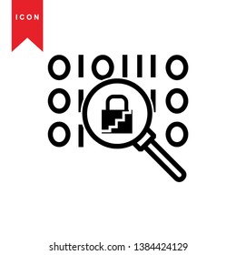 Hacker icons with bug virus crack worm spam isolated vector illustration - Vector
