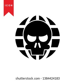 Hacker icons with bug virus crack worm spam isolated vector illustration - Vector
