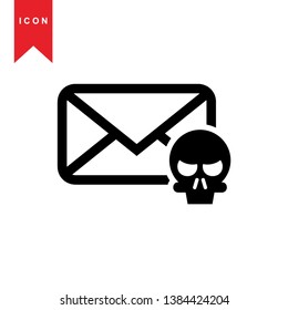 Hacker icons with bug virus crack worm spam isolated vector illustration - Vector
