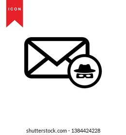 Hacker icons with bug virus crack worm spam isolated vector illustration - Vector
