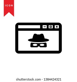 Hacker icons with bug virus crack worm spam isolated vector illustration - Vector
