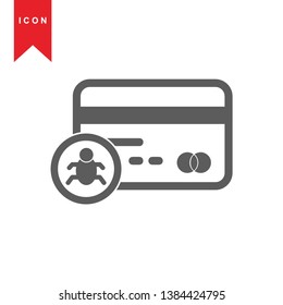Hacker icons with bug virus crack worm spam isolated vector illustration - Vector
