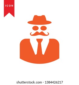 Hacker icons with bug virus crack worm spam isolated vector illustration - Vector
