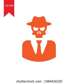 Hacker icons with bug virus crack worm spam isolated vector illustration - Vector
