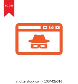 Hacker icons with bug virus crack worm spam isolated vector illustration - Vector
