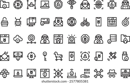 Hacker icons High-Quality Vector Icons Collection with Editable Stroke. Ideal for Professional and Creative Projects.