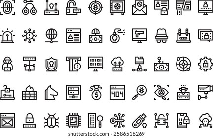 Hacker icons High-Quality Vector Icons Collection with Editable Stroke. Ideal for Professional and Creative Projects.