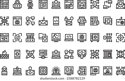 Hacker icons High-Quality Vector Icons Collection with Editable Stroke. Ideal for Professional and Creative Projects.