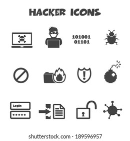 Hacker Icons, Mono Vector Symbols