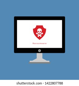 Hacker internet computer security technology flat concept. Hacker activity computer.Alert notification on laptop computer vector, malware concept, spam data, fraud internet error, insecure connection,