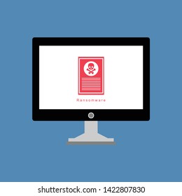 Hacker internet computer security technology flat concept. Hacker activity computer.Alert notification on laptop computer vector, malware concept, spam data, fraud internet error, insecure connection,