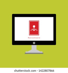 Hacker internet computer security technology flat concept. Hacker activity computer.Alert notification on laptop computer vector, malware concept, spam data, fraud internet error, insecure connection,