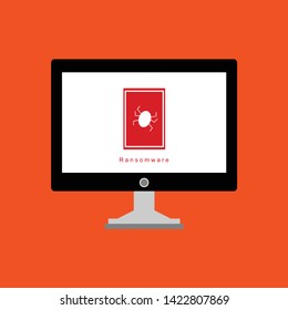 Hacker internet computer security technology flat concept. Hacker activity computer.Alert notification on laptop computer vector, malware concept, spam data, fraud internet error, insecure connection,