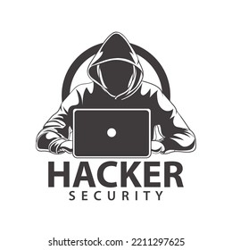 Hacker Internet Computer Security Technology Logo Concept.