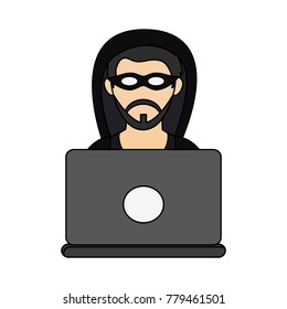 Hacker with laptop