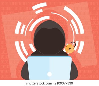 Hacker in der Cybersicherheit von Notebooks