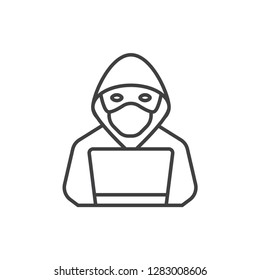 Hacker line icon.