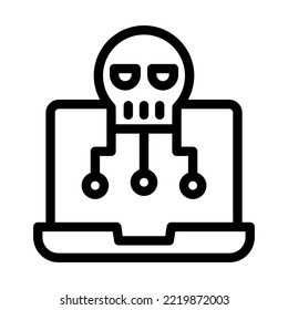 hacker line icon illustration vector graphic