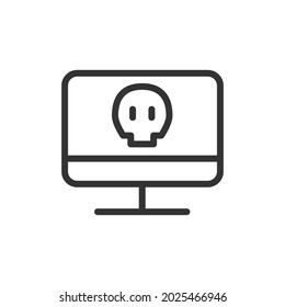 Hacker line icon in trendy style. Stroke vector pictogram isolated on a white background. Hacker premium outline icons.