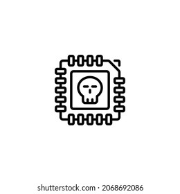 Hacker Line Icon, Vector Template