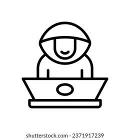 hacker line icon. vector icon for your website, mobile, presentation, and logo design.