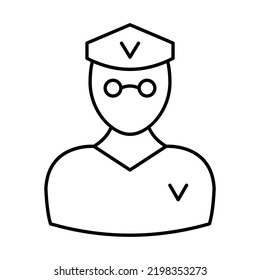 
hacker Line Vector Icon easily modified