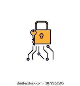 Hacker, lock icon. Can be used for web, logo, mobile app, UI, UX