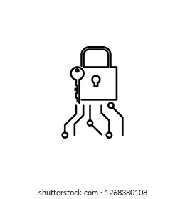 Hacker, lock icon on white background. Can be used for web, logo, mobile app, UI UX