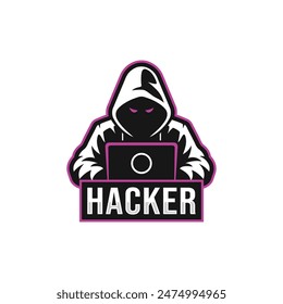 Hacker logo vector. EPS 10 editable vector