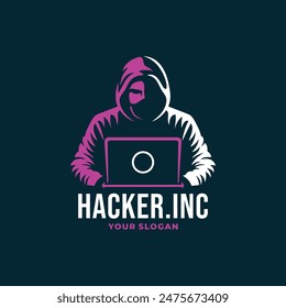Hacker logo vector. EPS 10 editable vector