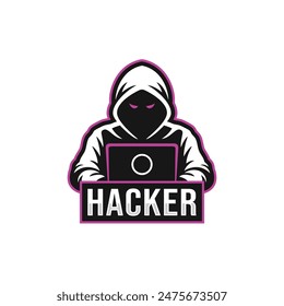 Hacker logo vector. EPS 10 editable vector