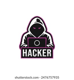 Hacker logo vector. EPS 10 editable vector