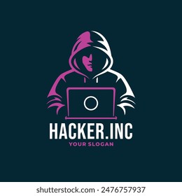 Hacker logo vector. EPS 10 editable vector