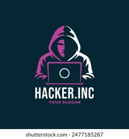 Hacker logo vector. EPS 10 editable vector