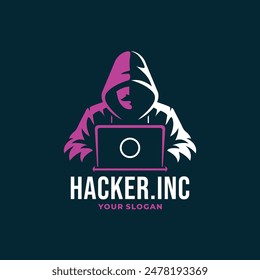 Hacker logo vector. EPS 10 editable vector