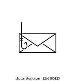 Hacker, mail icon on white background. Can be used for web, logo, mobile app, UI UX